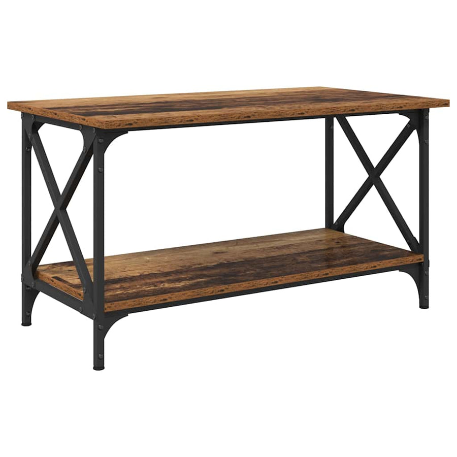 Salontafel Oud hout 80 x 45 x 45.5 cm Bewerkt hout