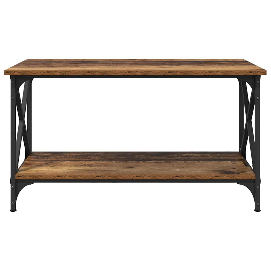 Salontafel Oud hout 80 x 45 x 45.5 cm Bewerkt hout