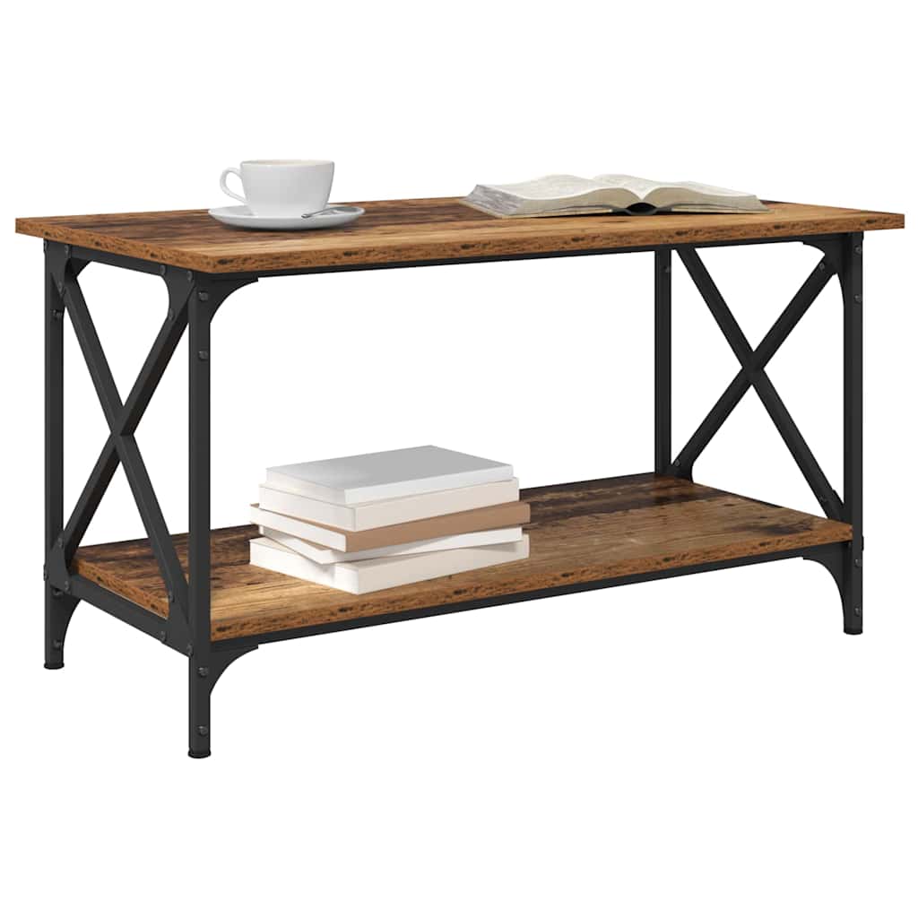 Salontafel Oud hout 80 x 45 x 45.5 cm Bewerkt hout