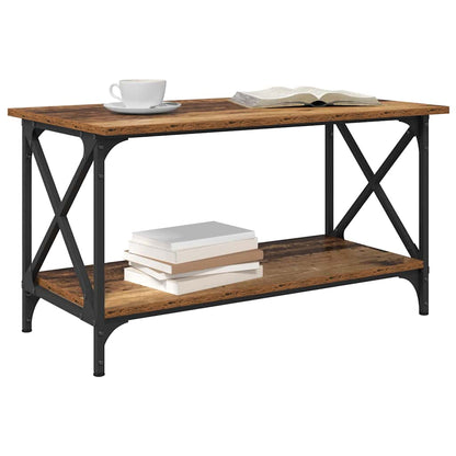 Salontafel Oud hout 80 x 45 x 45.5 cm Bewerkt hout
