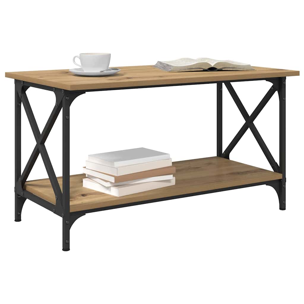 Salontafel artisanaal eikenkleurig 80 x 45 x 45.5 cm