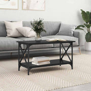 Salontafel zwart eiken 80x45x45.5 cm