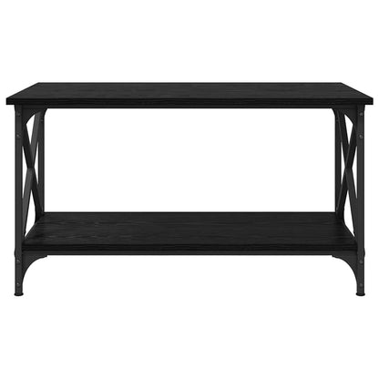 Salontafel Zwart eiken 80 x 45 x 45.5 cm Bewerkt hout