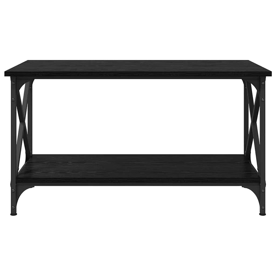 Salontafel Zwart eiken 80 x 45 x 45.5 cm Bewerkt hout