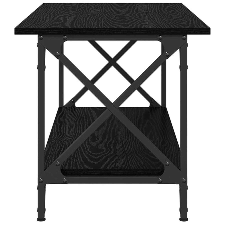 Salontafel Zwart eiken 80 x 45 x 45.5 cm Bewerkt hout