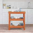 Werkbank 78,5x50x80 cm massief grenenhout wasbruin