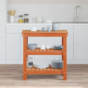 Werkbank 78,5x50x80 cm massief grenenhout wasbruin