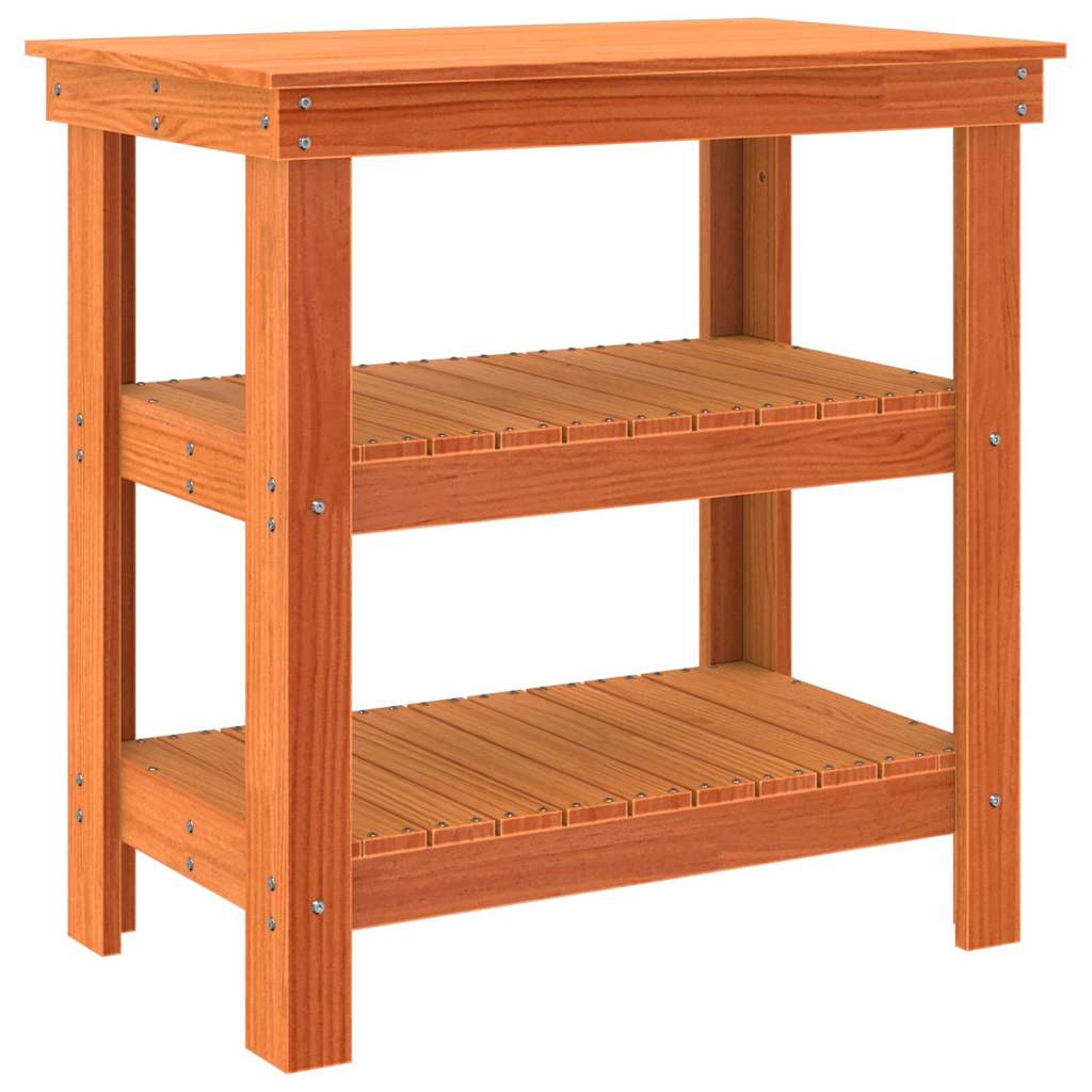 Werkbank Wasbruin 78.5 x 50 x 80 cm Massief grenenhout