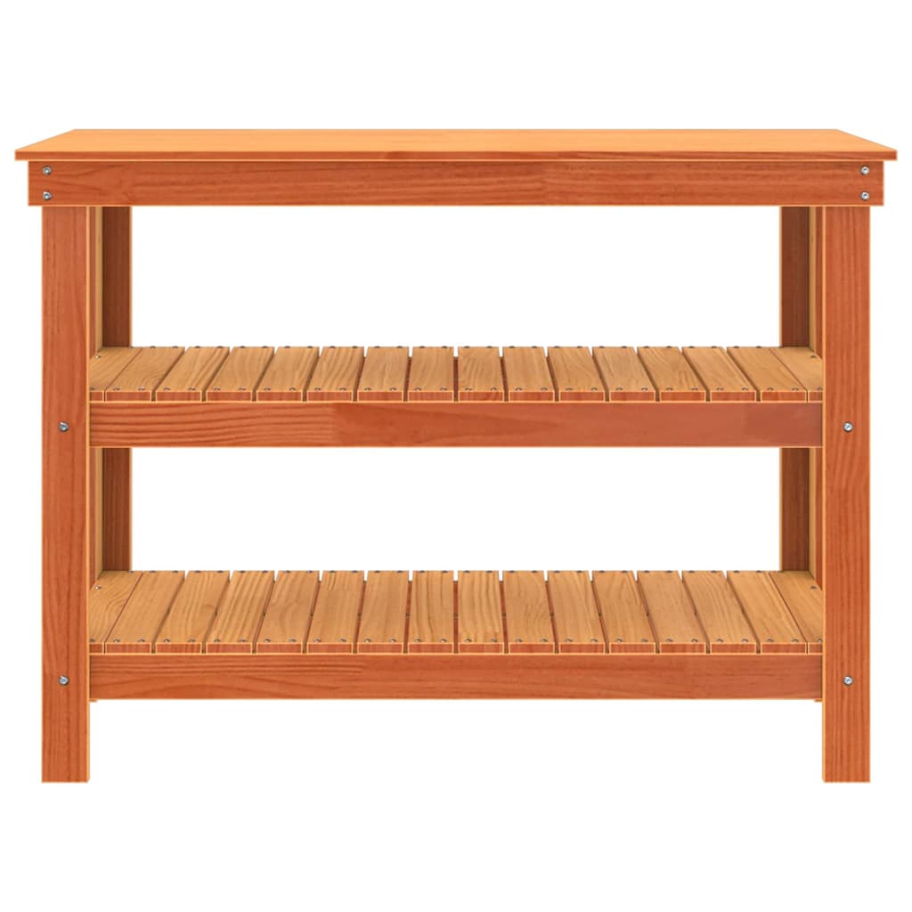 Werkbank Wasbruin 110.5 x 50 x 80 cm Massief grenenhout