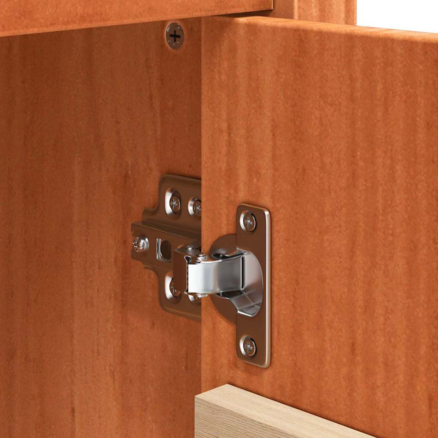 Dressoir met opslag met de deur Bruin 70 x 35 x 80 cm Massief grenenhout