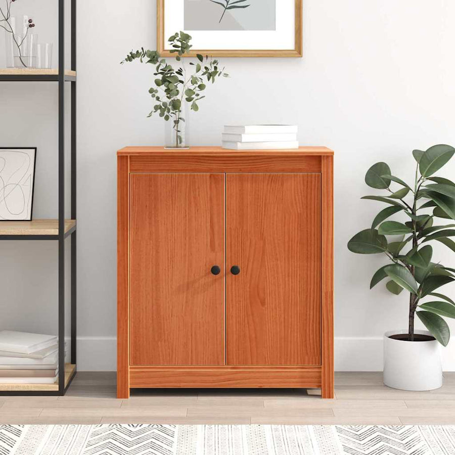 Dressoir met opslag met de deur Bruin 70 x 35 x 80 cm Massief grenenhout