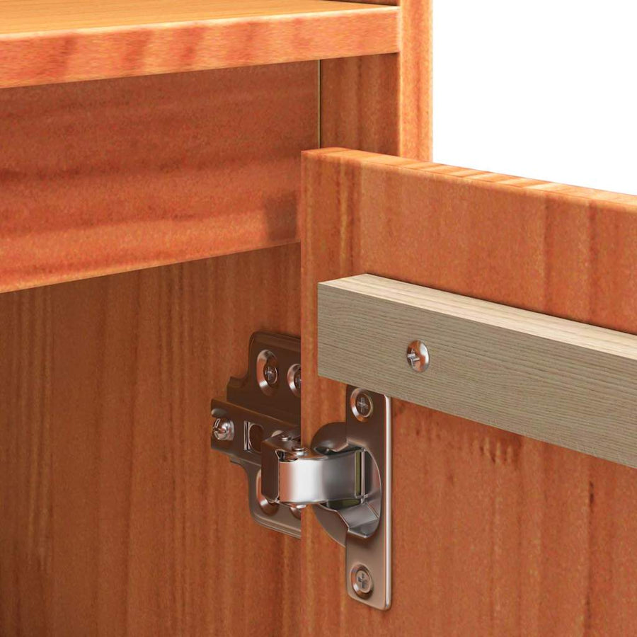 Dressoir met opslag Bruin 104,5 x 34 x 80 cm Massief grenenhout