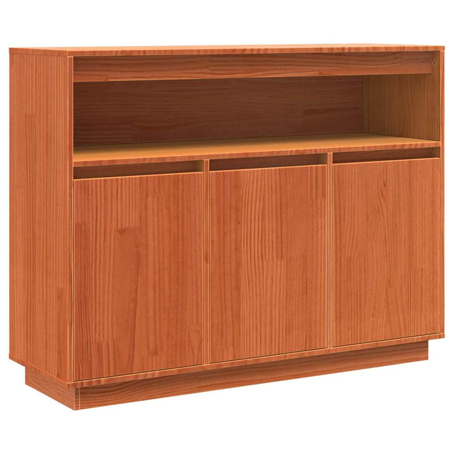 Dressoir met opslag Bruin 104,5 x 34 x 80 cm Massief grenenhout