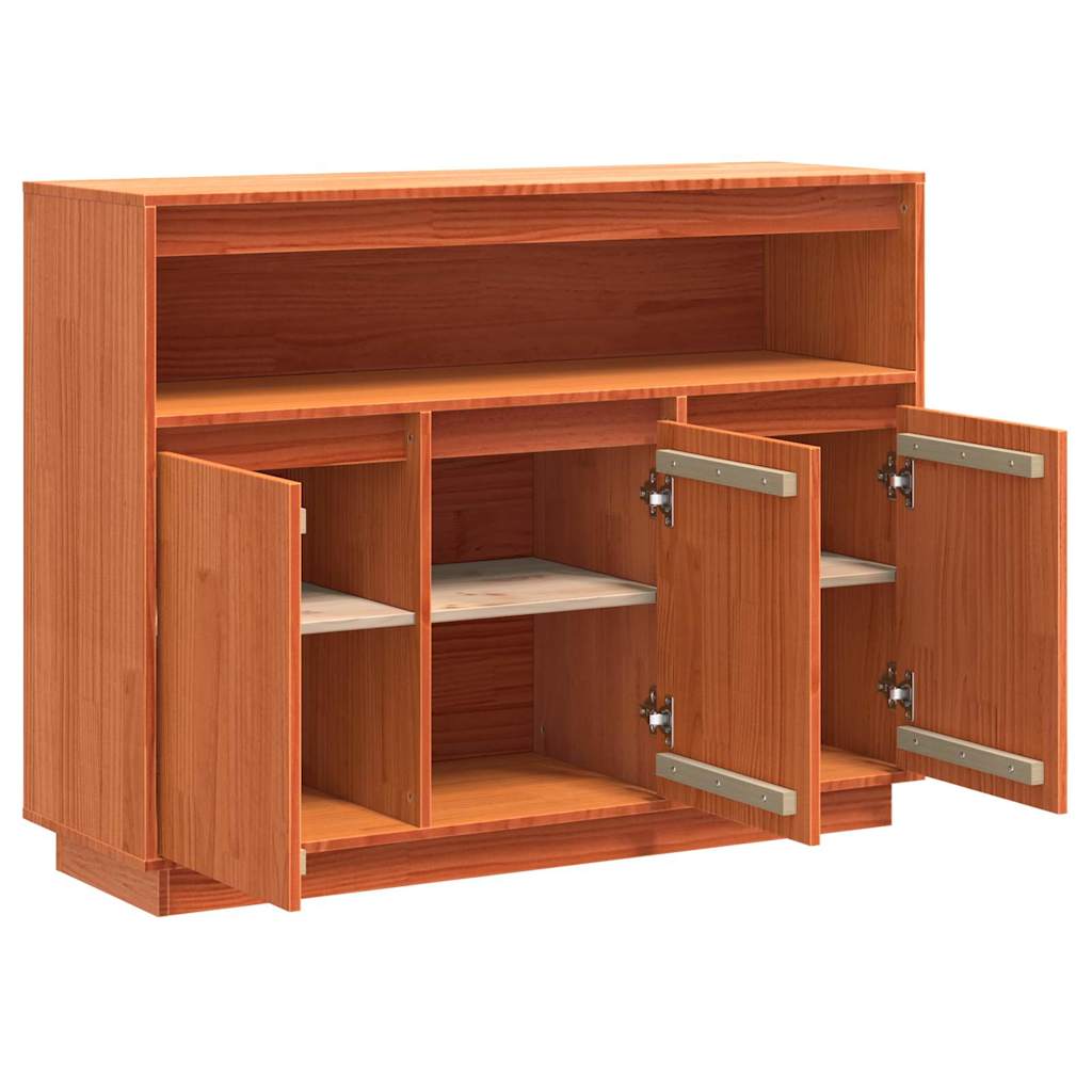 Dressoir met opslag Bruin 104,5 x 34 x 80 cm Massief grenenhout