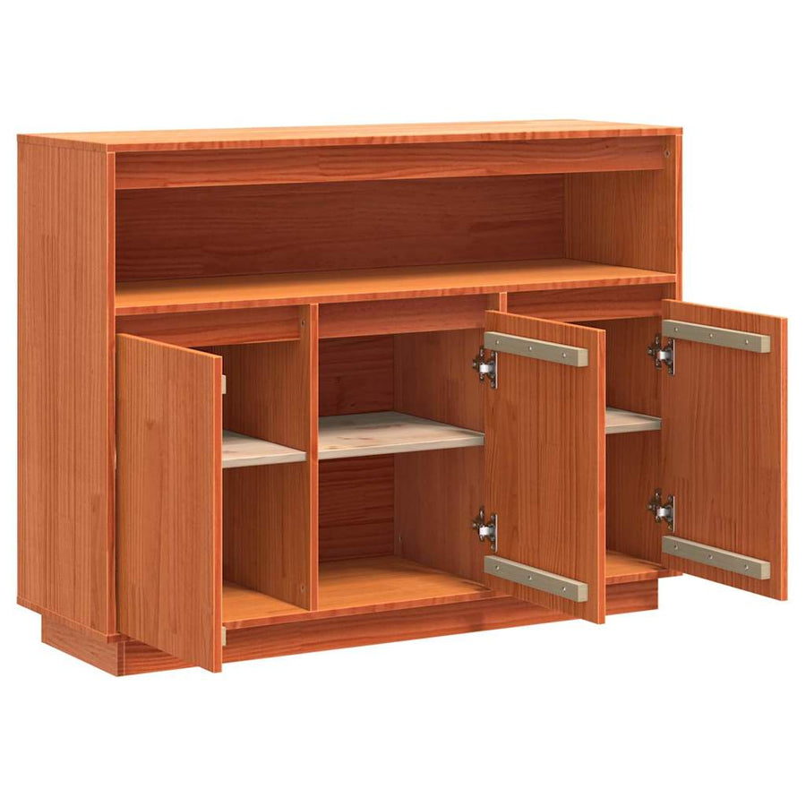 Dressoir met opslag Bruin 104,5 x 34 x 80 cm Massief grenenhout