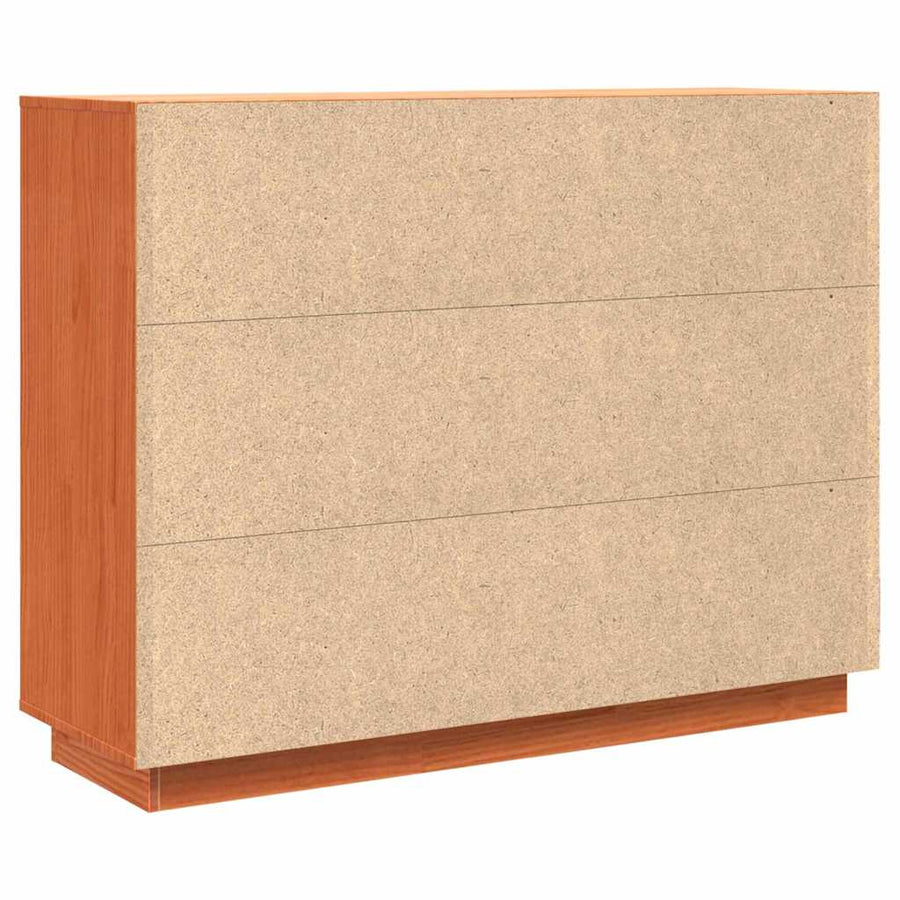 Dressoir met opslag Bruin 104,5 x 34 x 80 cm Massief grenenhout