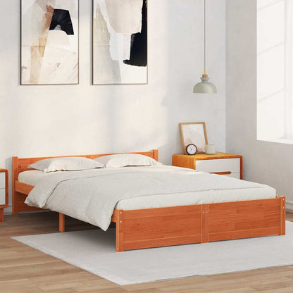 Bedframe Wasbruin 140 x 200 cm Massief grenenhout