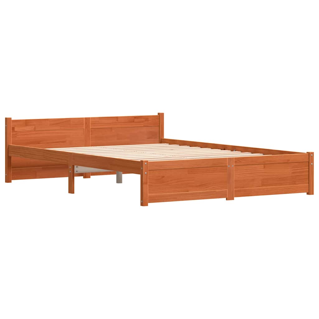 Bedframe Wasbruin 140 x 200 cm Massief grenenhout