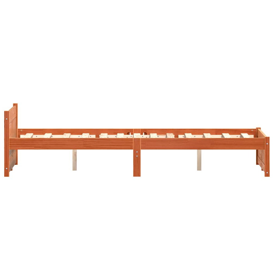 Bedframe Wasbruin 150 x 200 cm Massief grenenhout