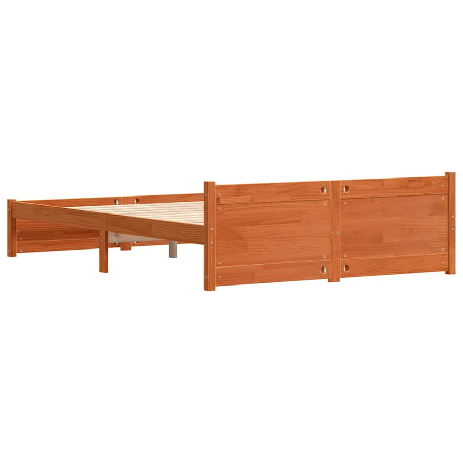Bedframe Wasbruin 160 x 200 cm Massief grenenhout