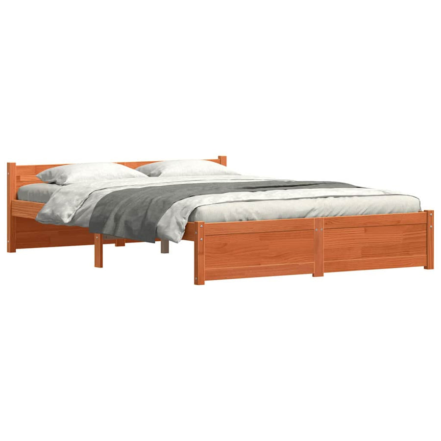 Bedframe Wasbruin 160 x 200 cm Massief grenenhout