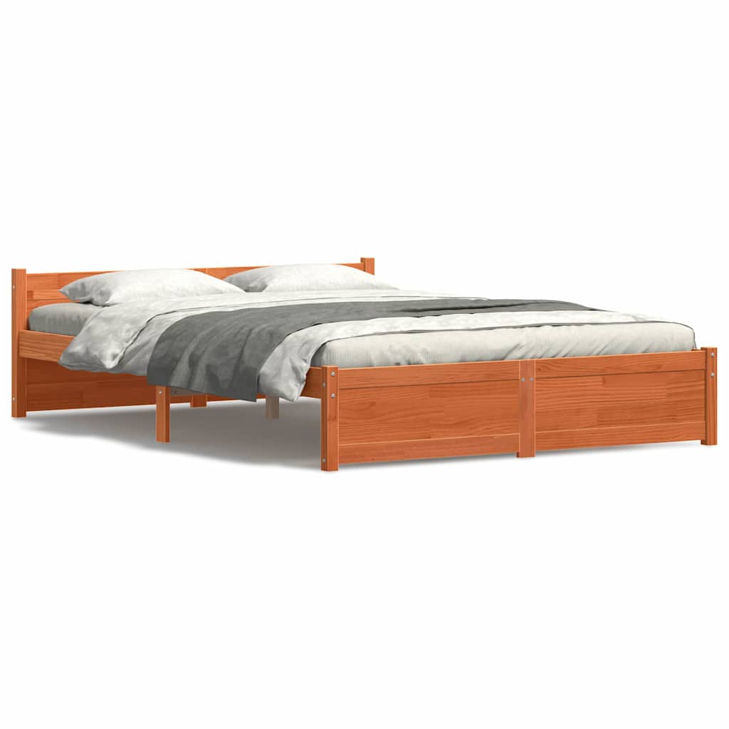 Bedframe Wasbruin 160 x 200 cm Massief grenenhout