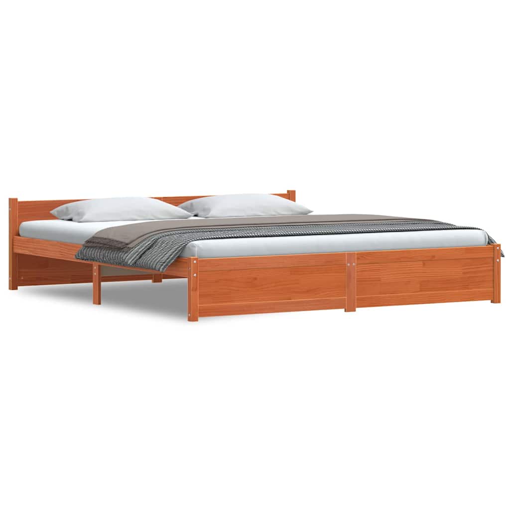Bedframe Wasbruin 180 x 200 cm Massief grenenhout
