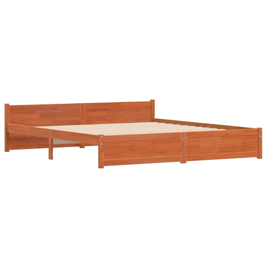Bedframe Wasbruin 200 x 200 cm Massief grenenhout