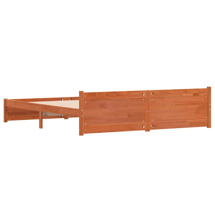 Bedframe Wasbruin 200 x 200 cm Massief grenenhout