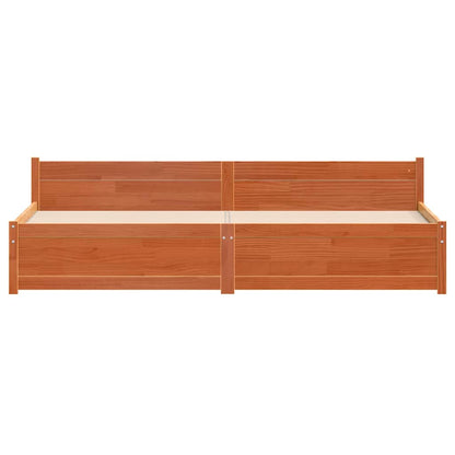 Bedframe Wasbruin 200 x 200 cm Massief grenenhout