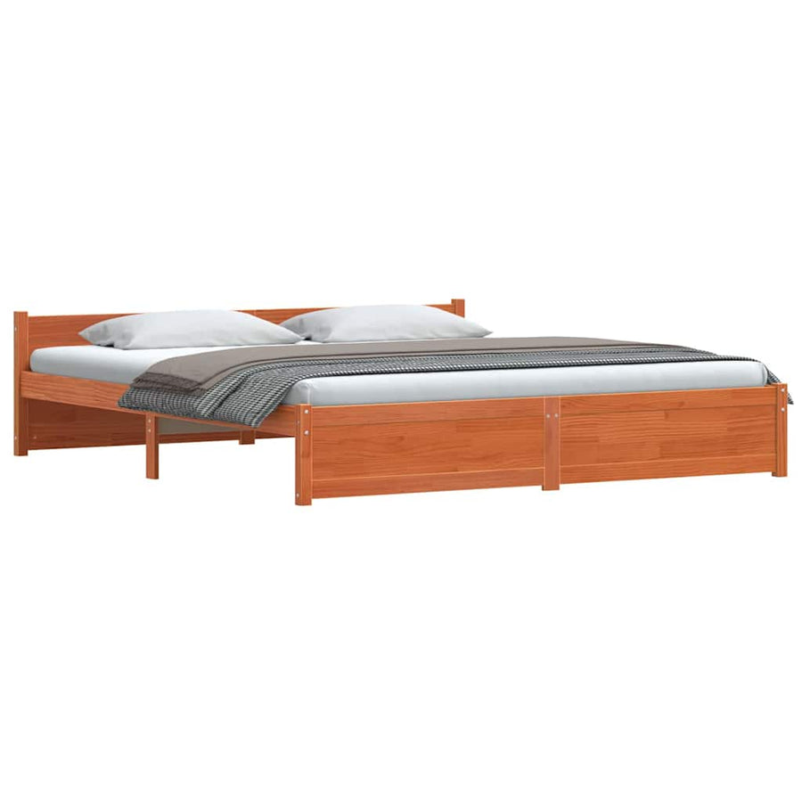 Bedframe Wasbruin 200 x 200 cm Massief grenenhout