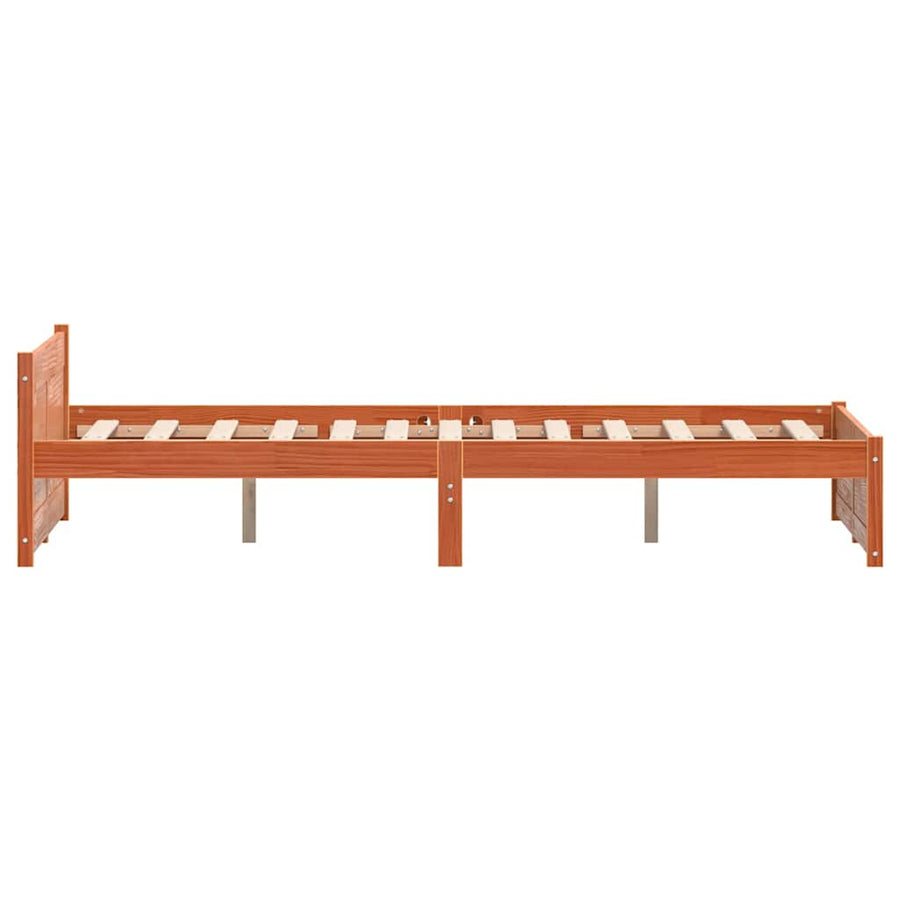 Bedframe Wasbruin 200 x 200 cm Massief grenenhout