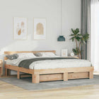 Bedframe 180x200 cm massief grenenhout bruin