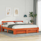 Bedframe 180x200 cm massief grenenhout bruin