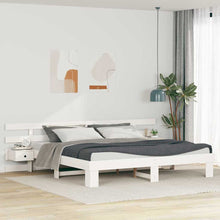 Bedframe met lade Wit 200 x 200 cm Hout