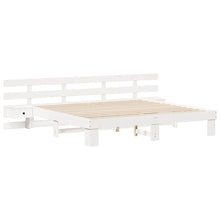 Bedframe met lade Wit 200 x 200 cm Hout