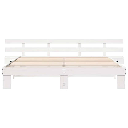 Bedframe met lade Wit 200 x 200 cm Hout