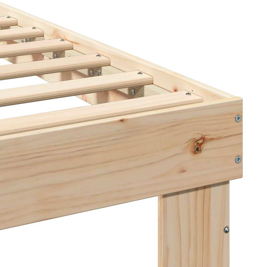 Bedframe met lade Bruin 180 x 200 cm Massief hout