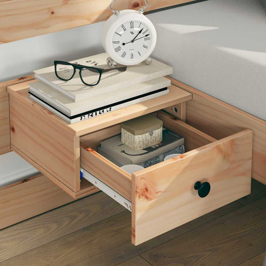 Bedframe met lade Bruin 180 x 200 cm Massief hout