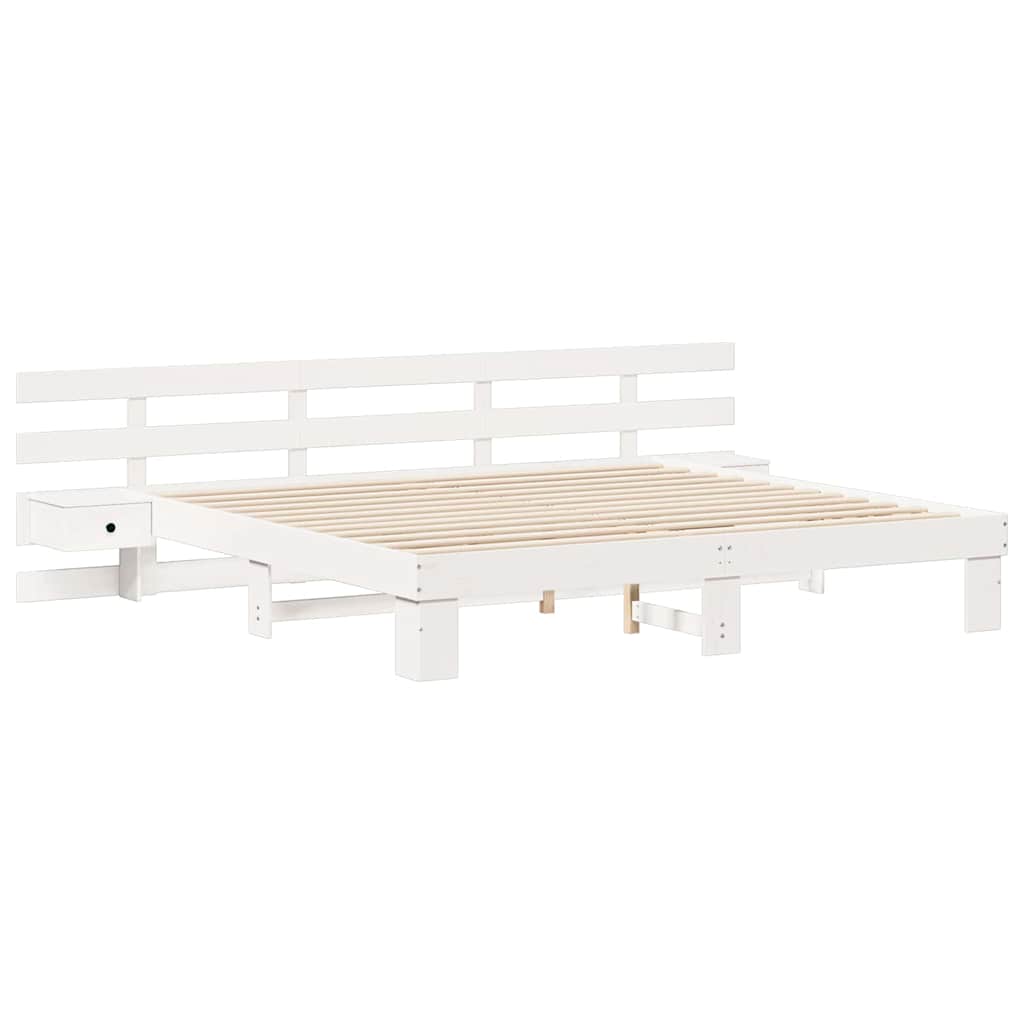 Bedframe met lade Wit 180 x 200 cm Hout