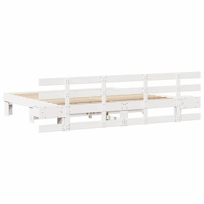 Bedframe met lade Wit 180 x 200 cm Hout