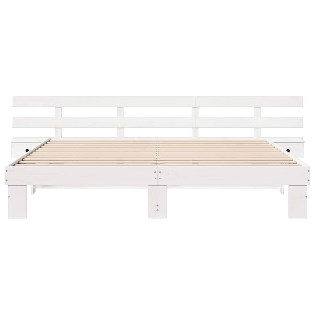 Bedframe met lade Wit 180 x 200 cm Hout