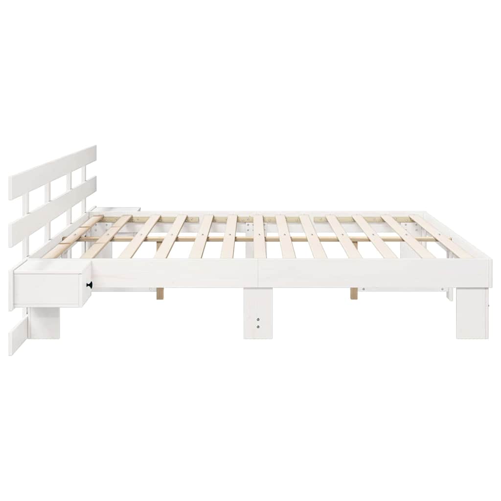Bedframe met lade Wit 180 x 200 cm Hout