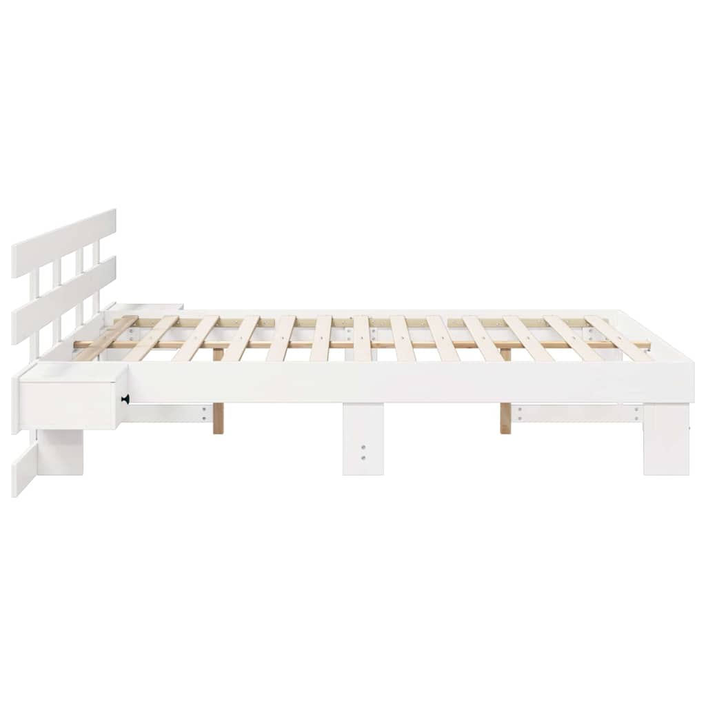 Bedframe met lade Wit 160 x 200 cm
