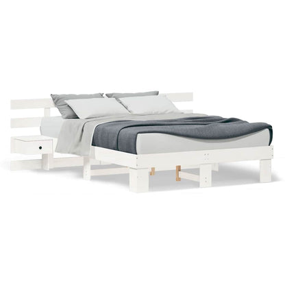 Bedframe met lade Wit 160 x 200 cm