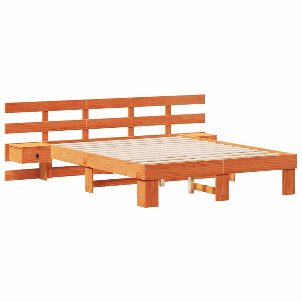 Bedframe met lade Bruin 160 x 200 cm