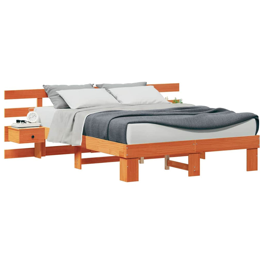 Bedframe met lade Bruin 160 x 200 cm