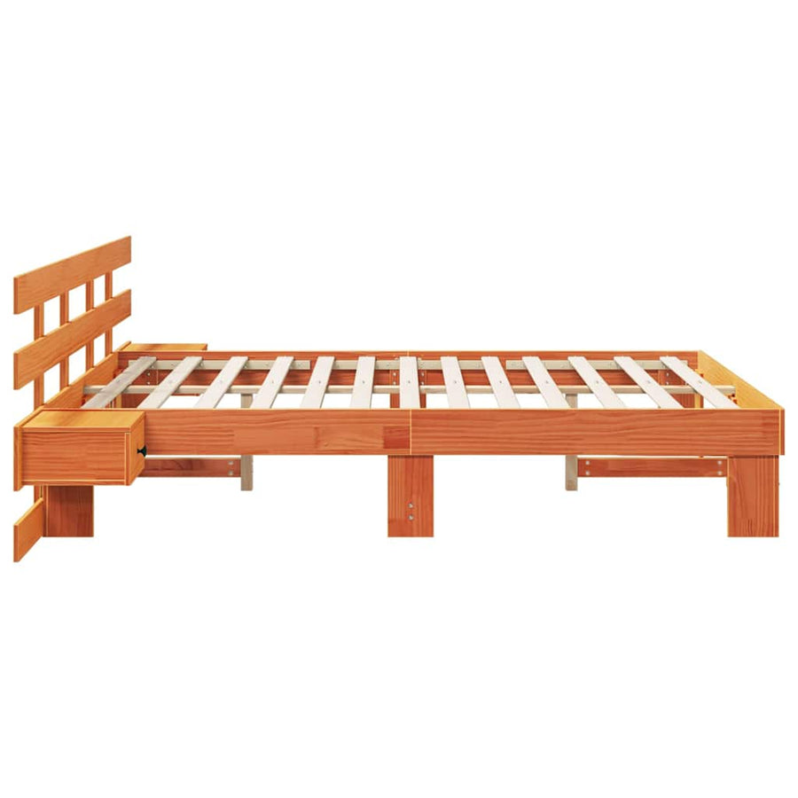 Bedframe met lade Bruin 160 x 200 cm