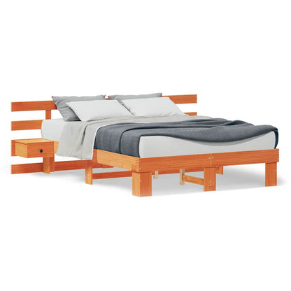 Bedframe met lade Bruin 160 x 200 cm
