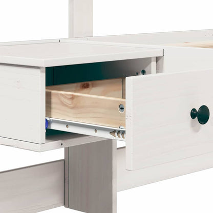Bedframe met lade Wit 150 x 200 cm Hout